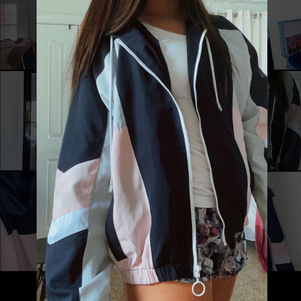 super cute top shop light rain jacket!